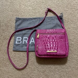 Brahmin Tilda Dahlia Melbourne Croc-Embossed Crossbody Bag